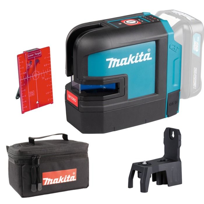 Laser lignes et 4 points croix 25 12 V CXT MAKITA sans batterie ni chargeur en sacoche SK106DZ