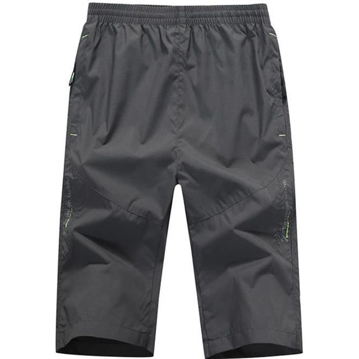 INSFITY Pantacourt Homme Sport Taille lastique Pantalon 3 4
