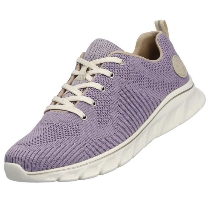 Rieker Baskets Rieker Femme Violet - RIEKER - 54022-30 - Lacets - Plat - Textile