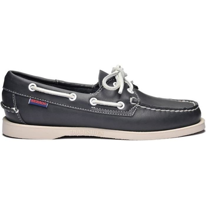 Chaussure bateau Sebago DOCKSIDES PORTLAND - Cuir Bleu Marine - Femme