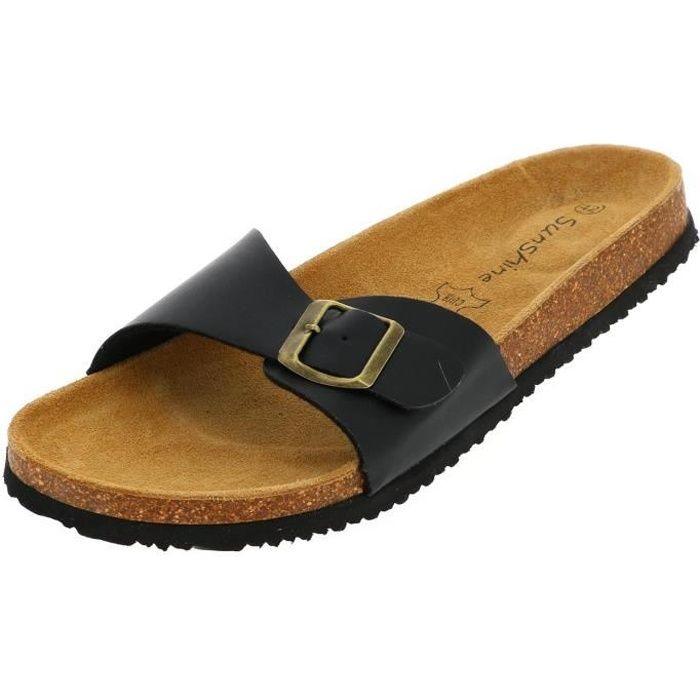 Claquette cuir clearance