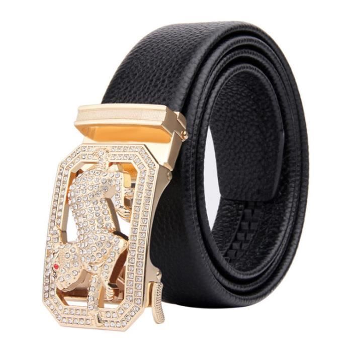 Ceinture En Cuir Pour Femme à Boucle Automatique - Longueur Réglable, Style Tendance - Pour Pantalons, Robes, Manteaux