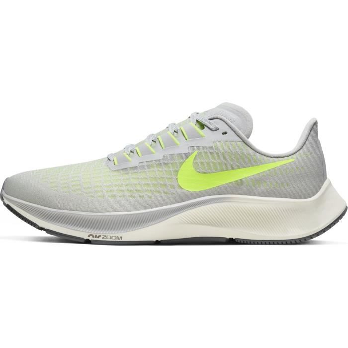 Chaussures de Running - NIKE - Zoom Pegasus 37 - Gris - Homme - Drop 10mm