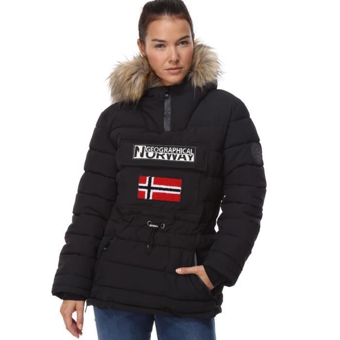 Doudoune GEOGRAPHICAL NORWAY BOONSHINE Noir Femme 100 Polyester Tendance doudoune