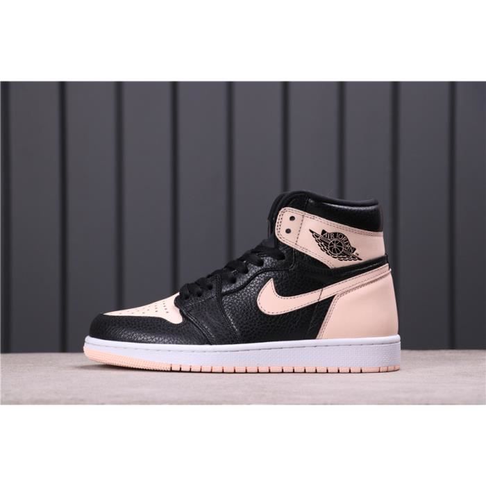 jordan 1 rose et noir
