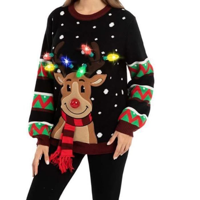 Pull de shop noel led femme