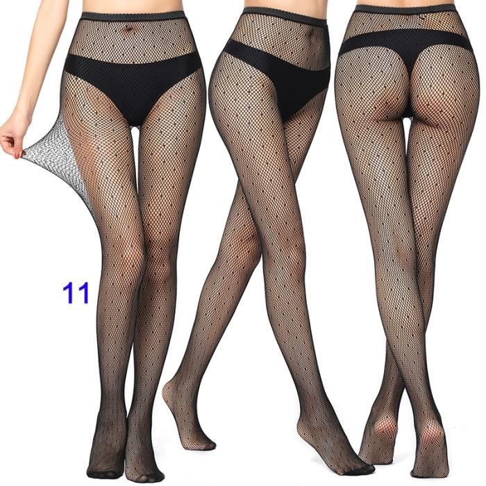 Collant & Gants Résille Halloween Toile D'araignée - Noir, Taille Unique Femme - Déguisement Sexy Soirée