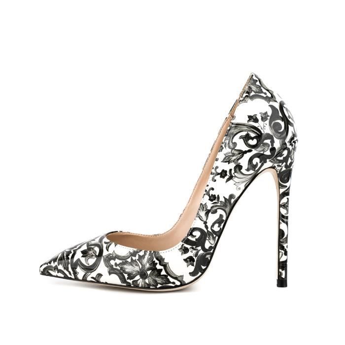 Escarpin noir et blanc pas cher sales