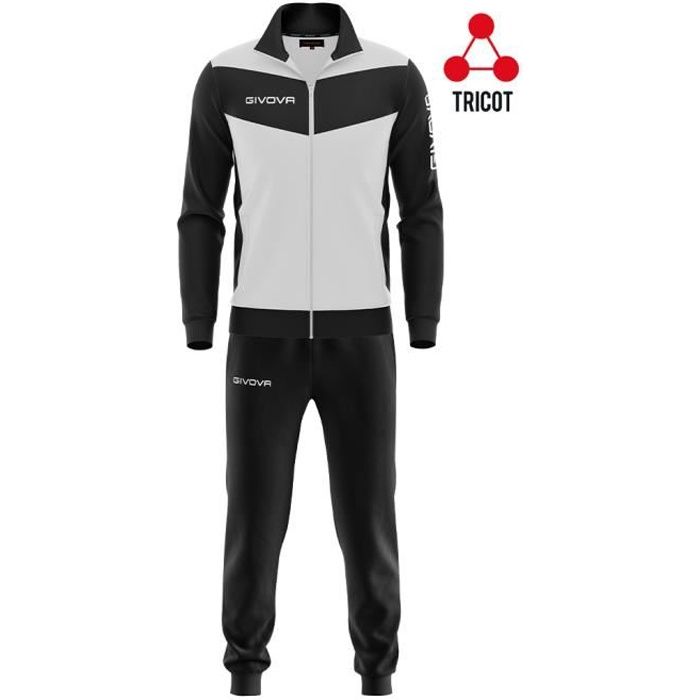 Survêtement Givova Visa 4S - Blanc/Noir - S - Homme - Multisport - Football - Indoor