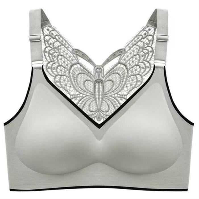Soutien-gorge Push-up Sans Armatures - Sans Coutures, Bords Ondulés, Confortable Et Ajustable, Pour Un Porté Doux