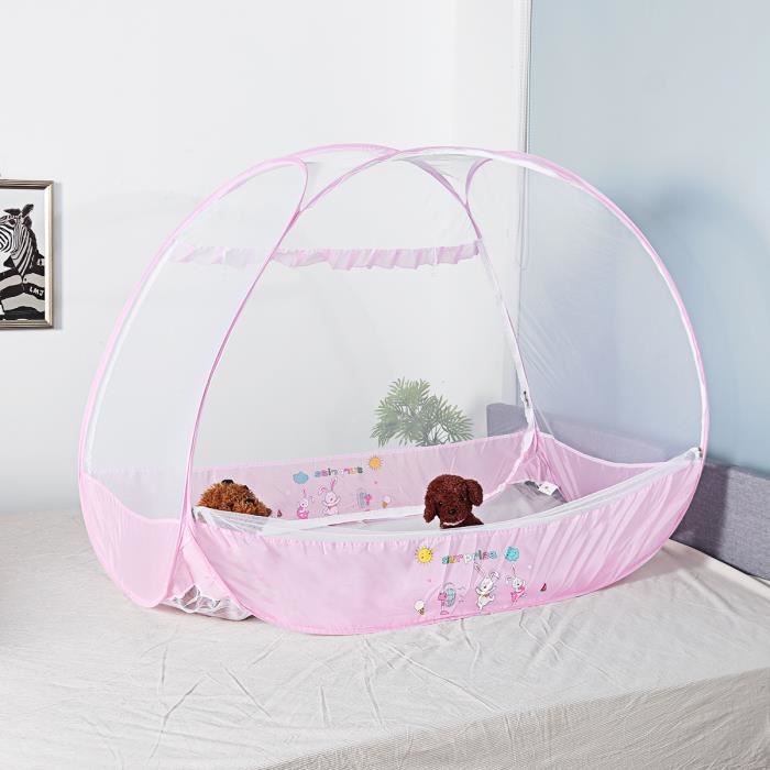 Moustiquaire De Lit Baldaquin Rond Enfant Bebe Voile Anti Insectes Chambre Rose Cdiscount Maison