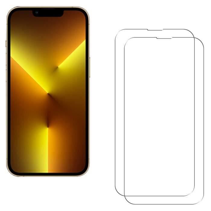 Coque + 2 Verres Trempés Pour IPhone 13 Mini - Kit 3 En 1 Protection - Dos Transparent - Blanc - Neuf