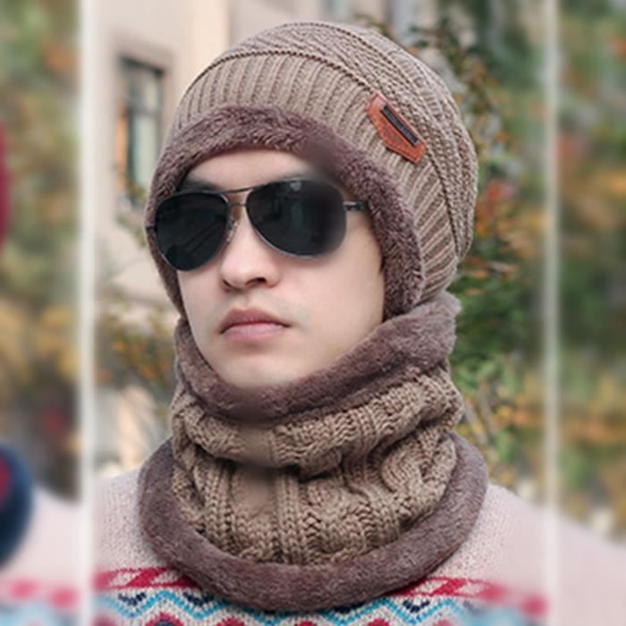 Bonnet d'hiver pour homme, coupe-vent, chaud, lunettes à capuche