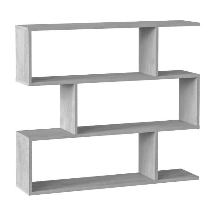 Bibliothèque étagère basse 3 niveaux en bois mélaminé - Longueur 110 x Profondeur 24 x Hauteur 97 cm Bibliothèque étagère basse 3 niveaux en bois mélaminé - Longueur 110 x Profondeur 24 x Hauteur 97 cm