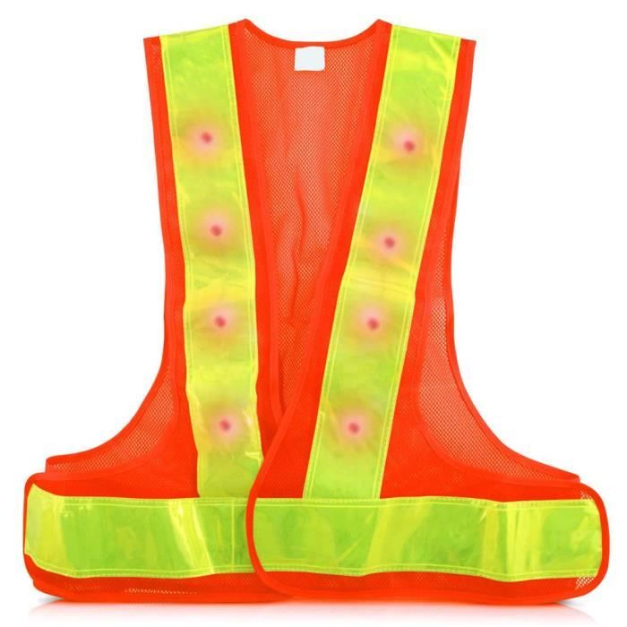 LEDWARNING Gilet Baudrier Jaune PRO de Sécurité Fluo à 24 Leds blanches DELUXE Vendeur et stock en FRANCE LEDWARNING Gilet Baudrier Jaune PRO de Sécurité Fluo à 24 Leds blanches DELUXE Vendeur et stock en FRANCE