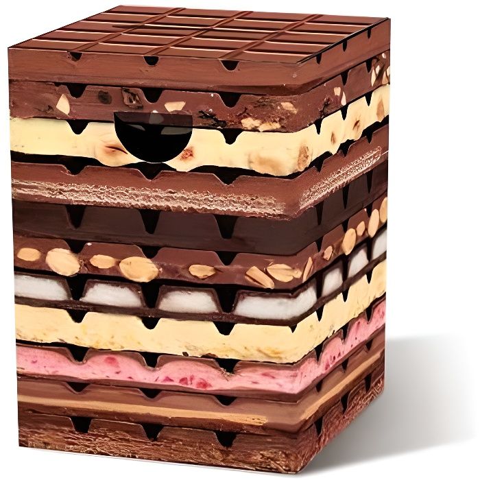 tabouret pliable en carton chocolate 32,5 x 32,5 x 44,4 cm marron