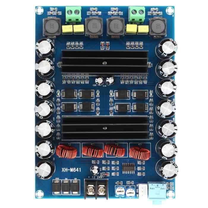 Carte Ampli Numérique TPA3116D2 2x80W - Alimentation 12V-24V, Réglage Volume/basses, Protections Multiples