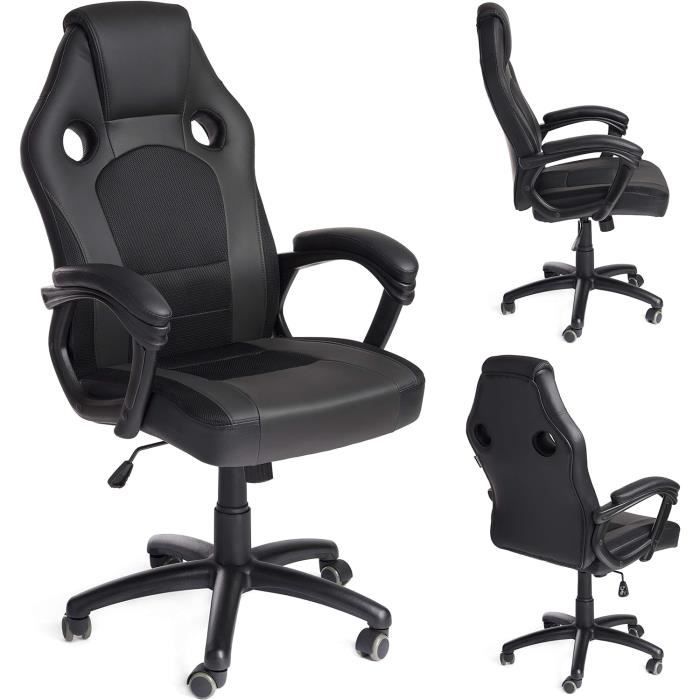 Chaise Gaming Ergonomique Bigzzia – Blanche, Réglable Avec Coussins