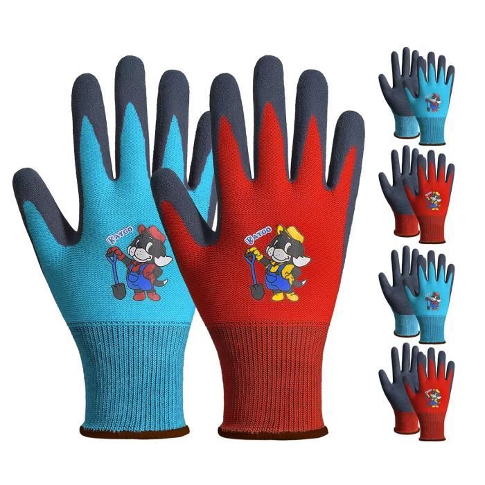 Gants De Jardinage Enfant 3 Paires - Protection Mains Pour Petits Jardiniers 3-5 Ans