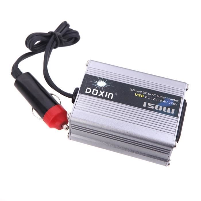 chargeur de voiture 150W convertisseur de voiture auto pour alimentation multifonction pour voiture avec chargeur USB onduleur universel de voiture