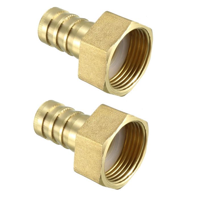 X AUTOHAUX 2 Raccords Cannelés Laiton 19mm à 16mm - Réducteur Tuyau Barbelé Robuste Pour Voiture