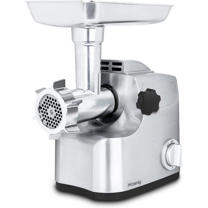 Hachoir 2500w 5 En 1 Hachoir à Viande Électrique - 5 En 1 Avec Accessoires Saucisse/Kubbe - Lames Inox - Capacité 2kg/min Airmsen 2500w