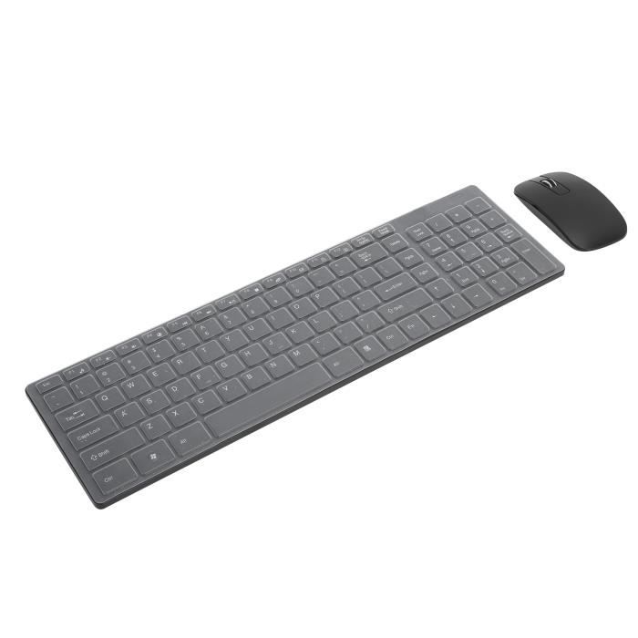 Clavier et souris sans fil – TBEST – Ensemble ergonomique – 10 m de connexion – 101 touches – USB