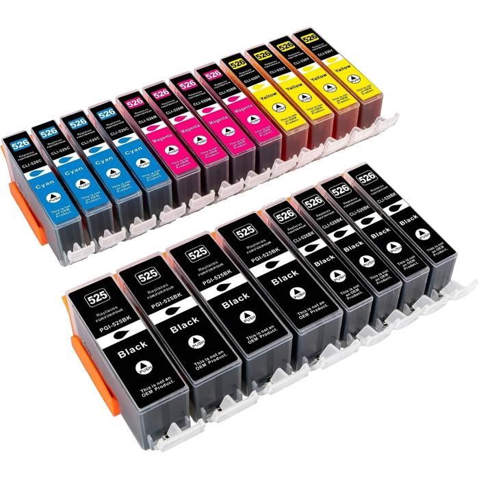 5 Cartouches D'encre Supply Guy Compatibles Canon CLI-526 Magenta – 11ml/pcs, Pour Imprimantes Pixma IP4850, MG5150, Etc.