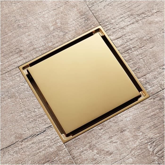 Grille De Douche Carrée 12x12 Cm En Laiton - Drain De Sol Décoratif Pour Salle De Bain, Cuisine, Balcon, Facile à Installer