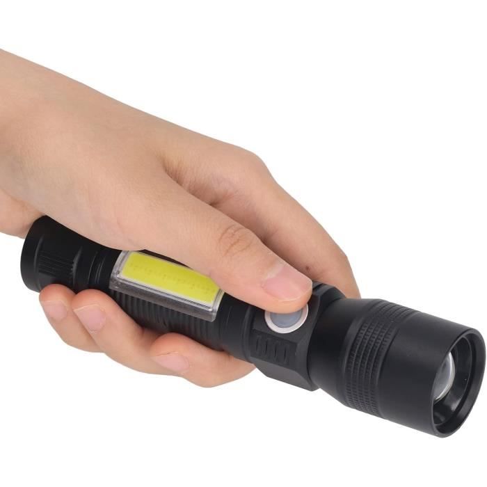 Lampe de poche COB puissante à lumière LED, torche portable, aimant Rechargeable