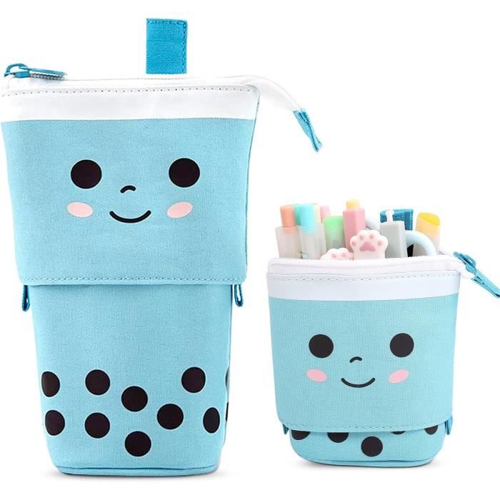 Trousse à Crayons Raton Laveur – Tissu Polyester, Dimensions 22 X 12 X 5 Cm – Double Fermeture éclair, Grande Capacité – Pour école, Bureau, Voyage