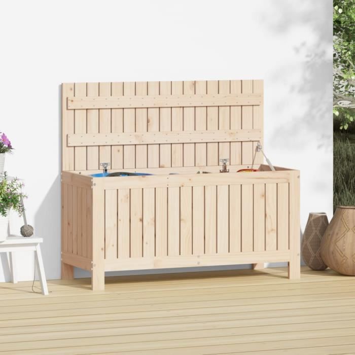 vidaXL Boîte de rangement 108x42 5x54 cm Bois de pin