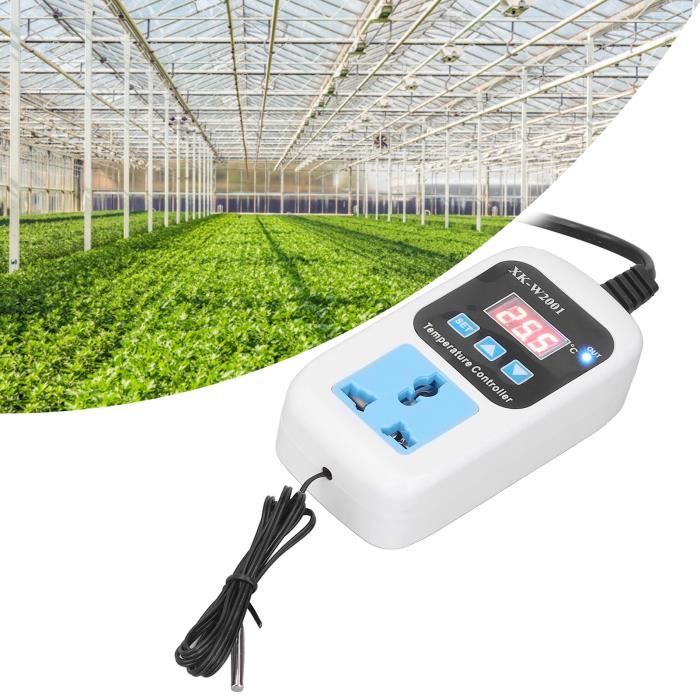 Régulateur Humidité Et Température Numérique 16A - Hygrostat Avec Sonde Et Alarme - Serre Aquarium Intérieur