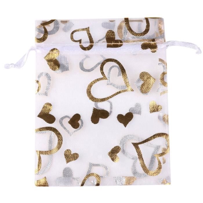 50 Pochettes En Organza Grises 7x9 Cm - Pour Bijoux, Bonbons, Cadeaux, Décoration - Avec Cordon De Fermeture