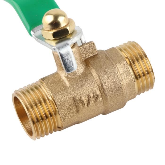Robinet à Tournant Sphérique Laiton 3 Voies Avec Raccords Tuyau 6-12 Mm - Pièce En Y Dorée