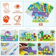 Jeu de construction Mosaique Enfant Puzzle 3D Montessori Educatif - Cdboost - 193PCS - Multicolore-1