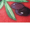 Tapis de cuisine rouge antidérapant motif olives    50 x 120-1