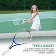 BEF Raquette de tennis simple à cordes durables pour l'entraînement des enfants (bleu)-1
