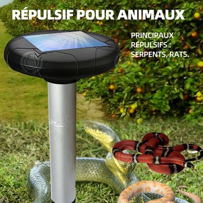 Répulsif Anti-taupes Solaire à Ultrasons - 4 Pièces - Pour Jardin, étanche IP65