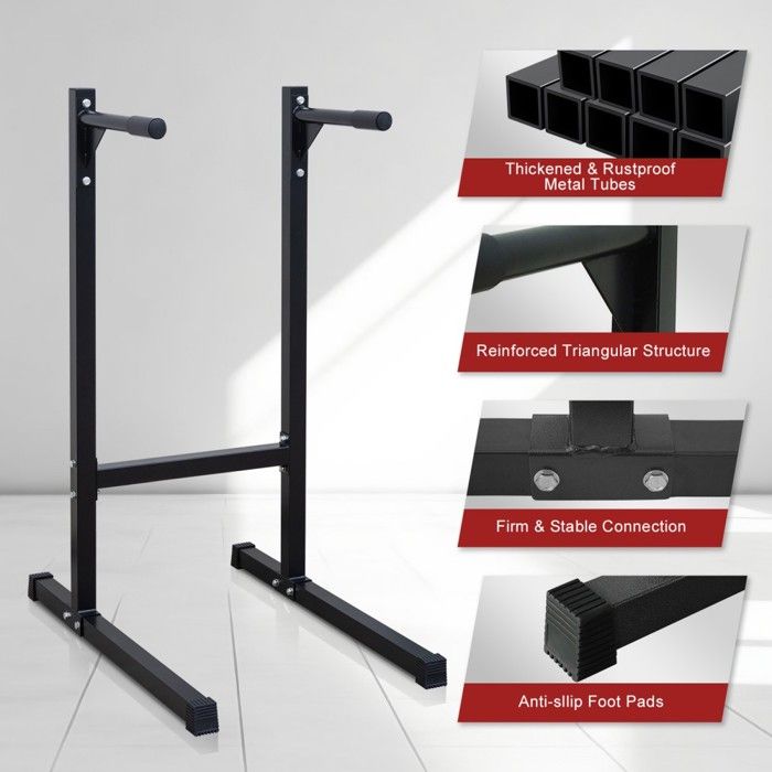 Barre De Traction 2 En 1 Réversible - Pour Dips, Tractions Et Abdos, Acier Renforcé Jusqu'à 120 Kg - 8