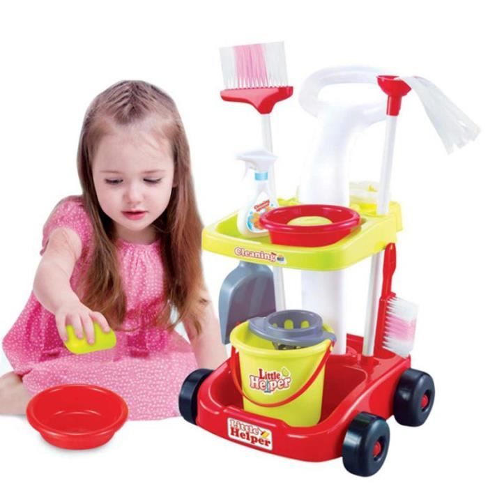 Playset Smoby Chariot de ménage avec aspirateur - Ménage nettoyage
