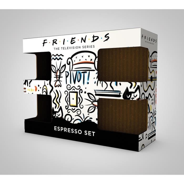 Goodies, Tasses à Expresso Friends Central Perk Lot de 4 (Friends, Goodies,  Maison, Série)