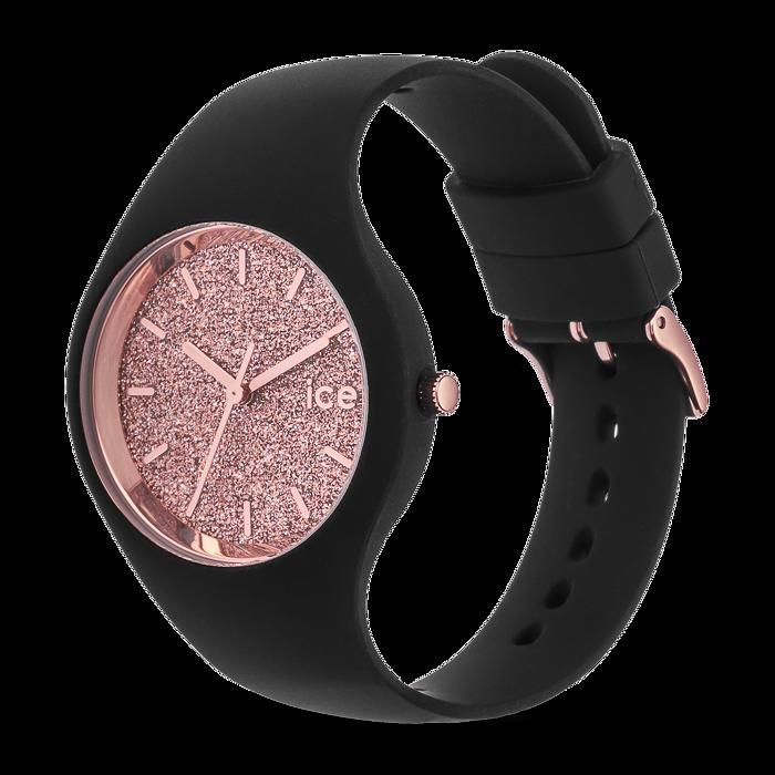 Ice watch glitter black rose gold shop