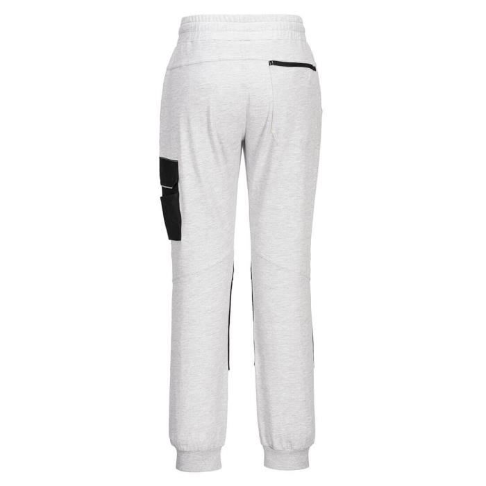 Pantalon de jogging pour homme - Portwest - Coupe cintrée - Tissu Oxford  durable - Gris chiné