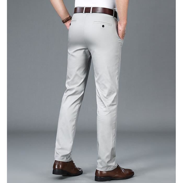 Pantalon Homme L ger Stretch Coupe droite Taille standard Business