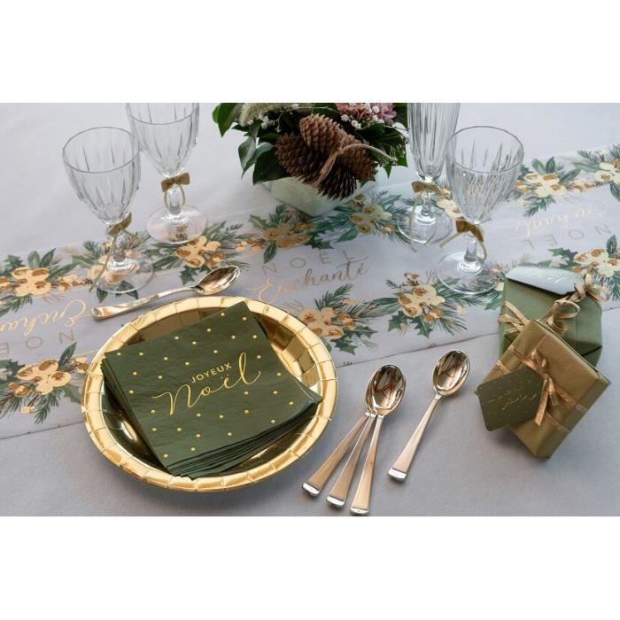 Lot De 10 Assiettes "Joyeux Anniversaire" Blanc Et Rose Gold Métallisé - Diamètre 22,5 Cm - En Carton - Pour Fête, Décoration De Table