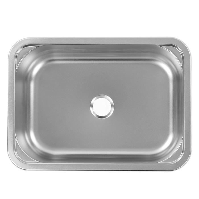 Dioche Évier Camping Car en Acier Inoxydable 304 Taille 295x130mm Grand Bac à Laver pour Bateau