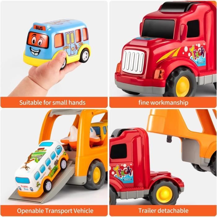 Jouet camion pour enfants de 1, 2, 3, 4, 5, 6 ans, 5 en 1, camion, jouet pour garçons de 1 à 3 3 à 5, cadeau d'anniversaire de Noël Jouet camion pour enfants de 1, 2, 3, 4, 5, 6 ans, 5 en 1, camion, jouet pour garçons de 1 à 3 3 à 5, cadeau d'anniversaire de Noël