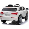 Audi Q5 officielle 12v Blanc - Voiture électrique pour enfant avec batterie 12v et télécommande-2