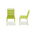 Ensemble table de jardin et 8 chaises - 180 x 90 x 72 cm - Acier - Palavas - Vert-2